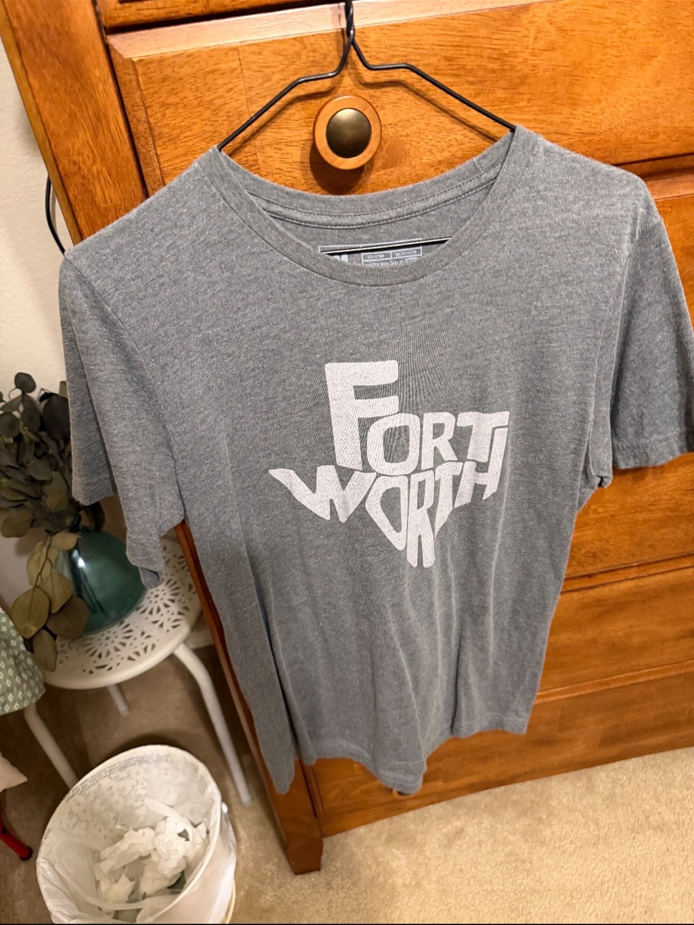 Fort Worth Graphic Women's Crewneck Tee - Gray